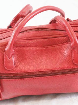 Sac Arthur et Aston en cuir rouge