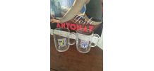 2 verres Mobil vintage.