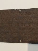 Plaque d’hommage 