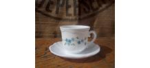 Ensemble de 6 tasses et soucoupes Arcopal Myosoti