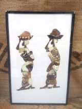 Deux cadres en véritables ailes de papillons - Art africain