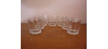 7 VERRES A WHISKY EN CRISTAL D'ARQUES