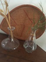 Duo de carafes en verre.
