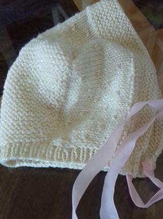 Bonnet en laine beige
