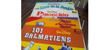 Pack de 4 Vinyles Dessins Animés avec livrets histoires
