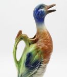 Carafe canard en barbotine