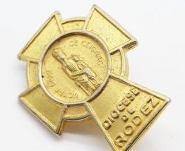 Broche religieuse vintage