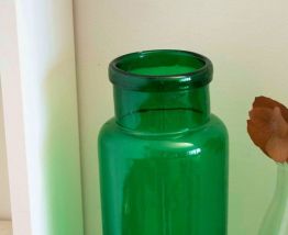 Grand bocal ancien en verre soufflé