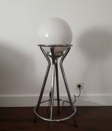 lampe vintage a partir d un globe années70