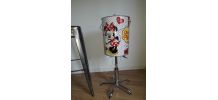 Lampe vintage a partir d'un seau chupa chups 
