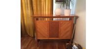 Bar vintage en rotin et bambou