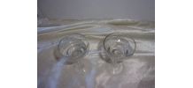 2 petits verre bistrots à liqueur en verre