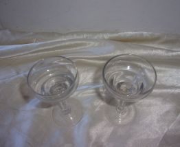 2 petits verre bistrots à liqueur en verre