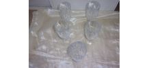 5 grands verres à eau en cristal