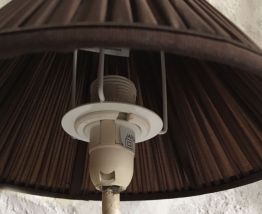 Lampe vintage, décor statue résine