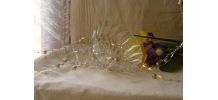 Duo de coupelles en verre taillé