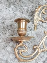 Paire de bougeoirs de piano en bronze style Art nouveau Soli