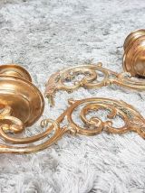 Paire de bougeoirs de piano en bronze style Art nouveau Soli