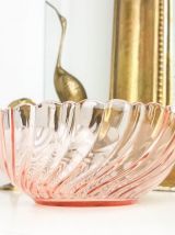 Petit saladier en verre dépression rose "Rosaline" Arcoroc d