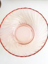 Petit saladier en verre dépression rose "Rosaline" Arcoroc d