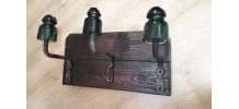 portemanteau mural de type industriel  sur platine bois sapi