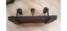 portemanteau mural de type industriel  sur platine bois sapi