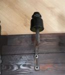 portemanteau mural de type industriel  sur platine bois sapi