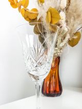 Lot de 4 Verres en cristal ciselé Verre à pied vintage Made 