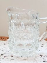 Pot à lait en verre motif géométrique Petit pichet Soliflore
