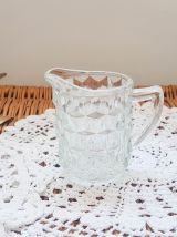 Pot à lait en verre motif géométrique Petit pichet Soliflore