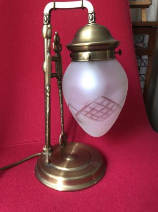 Lampe à table Style art-deco viennois. Piece rare.