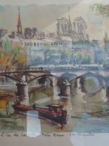 lithographie encadrée Marius GIRARD