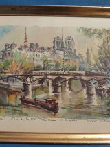 lithographie encadrée Marius GIRARD