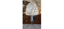Jolie applique murale en verre et chrome 