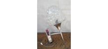 Jolie applique murale en verre et chrome 