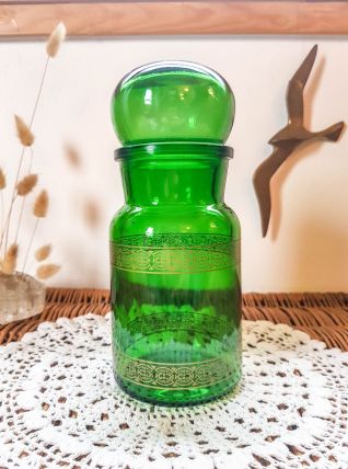 Bouteille vintage verte vintage Bocaux en verre Flacon ancie