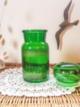 Bouteille vintage verte vintage Bocaux en verre Flacon ancie