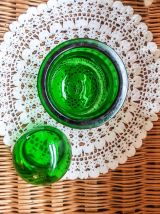 Bouteille vintage verte vintage Bocaux en verre Flacon ancie