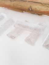 Lot de 6 porte-couteaux en verre bullé vintage Porte couteau