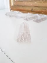 Lot de 6 porte-couteaux en verre bullé vintage Porte couteau