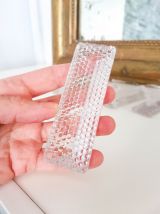 Lot de 6 porte-couteaux en verre bullé vintage Porte couteau
