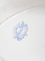 Grand Plat ovale Terre de Fer K&amp;G LUNEVILLE modèle " MAURESQ