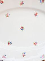 Plat de service ovale ancien modèle "FLORAL" faïencerie Digo