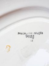 Plat de service ovale ancien modèle "FLORAL" faïencerie Digo