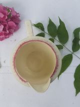 Pot à lait Faïence Digoin Sarreguemines motif Rose Fleur Por