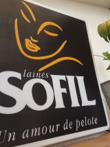 Enseigne lumineuse Sofil Publicité vintage Applique murale D