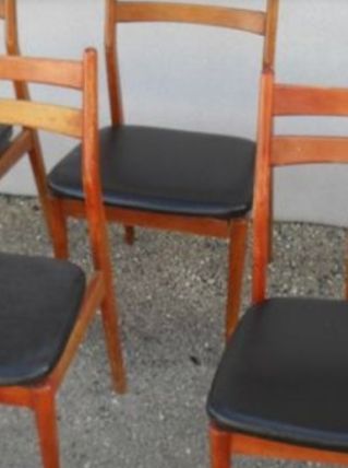 5 chaises style scabdinaves vintage
