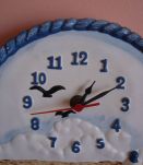 Horloge murale  vintage déco bord de mer en relief