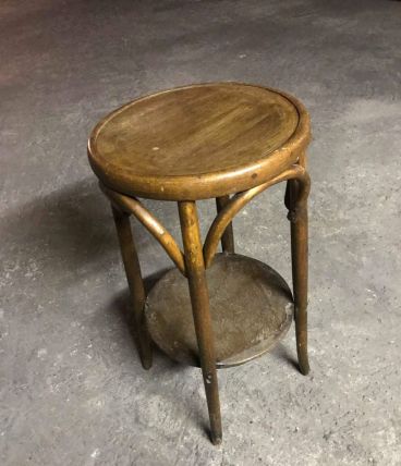 Tabouret ancien en bois style Thonet