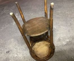 Tabouret ancien en bois style Thonet
